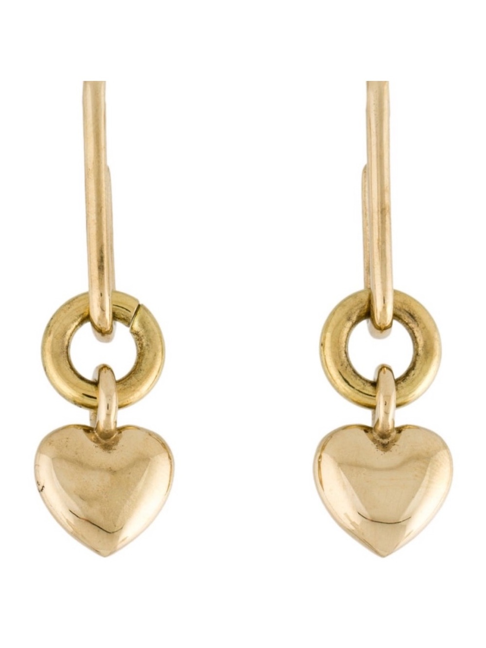 Delicate Gold Heart Drop Earrings for Women